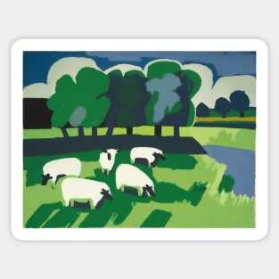 Sheep in a Field Sticker